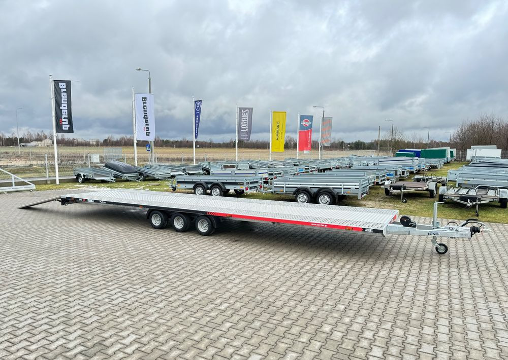 Lorries PL35-8521 laweta na dwa auta 3500kg wypełnienie podłogi ALU 3 osie - مقطورة شحن نقل السيارات: صورة 1 Lorries PL35-8521 laweta na dwa auta 3500kg wypełnienie podłogi ALU 3 osie - مقطورة شحن نقل السيارات: صورة 1
