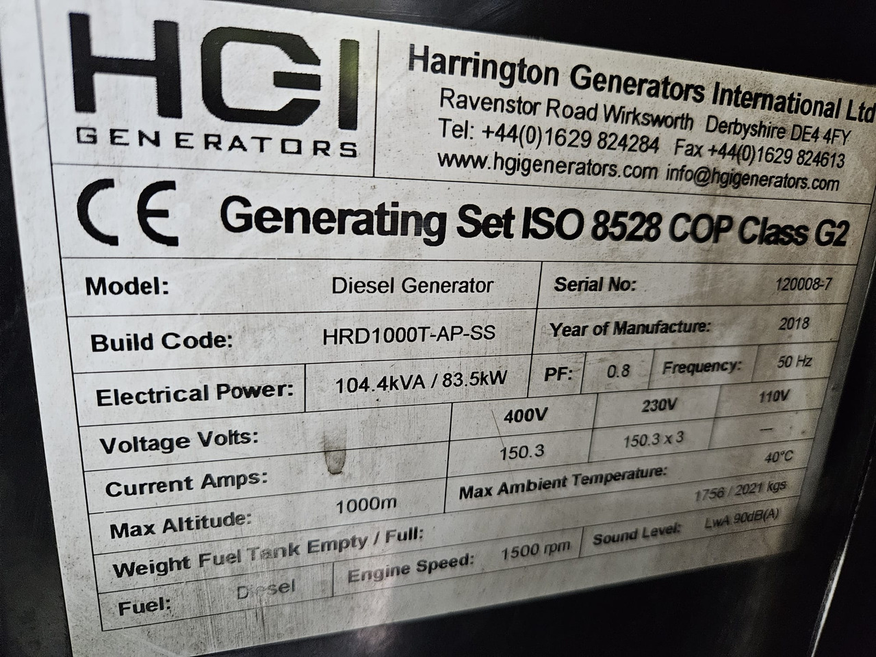 مجموعة المولدات HGI 100KVA PERKINS GENERATOR DIESEL SILENT RENTAL SPECIFICATION HGI 100KVA PERKINS GENERATOR DIESEL SILENT RENTAL SPECIFICATION: صورة 6 مجموعة المولدات HGI 100KVA PERKINS GENERATOR DIESEL SILENT RENTAL SPECIFICATION HGI 100KVA PERKINS GENERATOR DIESEL SILENT RENTAL SPECIFICATION: صورة 6
