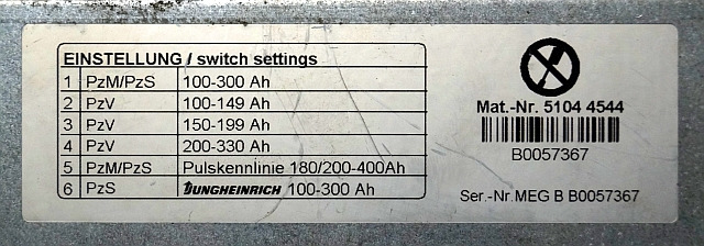 Jungheinrich 51044544 | build in charger 24V/30A 100-300Ah sn. B0057367 - النظام الكهربائي - معدات المناولة: صورة 5 Jungheinrich 51044544 | build in charger 24V/30A 100-300Ah sn. B0057367 - النظام الكهربائي - معدات المناولة: صورة 5