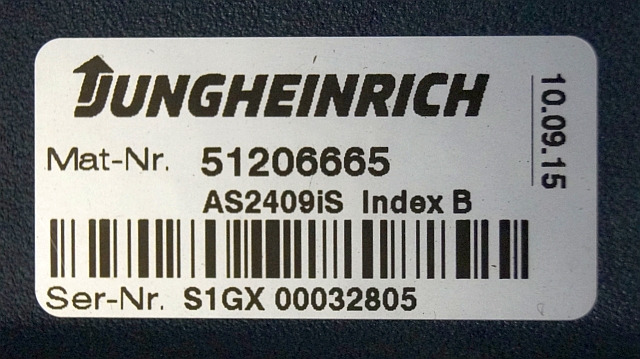 Jungheinrich 51206665 | Rij/hef regeling Drive/lift controller AS2409 i S Index - وحدة تحكم الكتروني - معدات المناولة: صورة 2 Jungheinrich 51206665 | Rij/hef regeling Drive/lift controller AS2409 i S Index - وحدة تحكم الكتروني - معدات المناولة: صورة 2