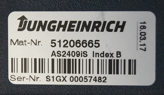 Jungheinrich 51206665 | Rij/hef regeling Drive/lift controller AS2409 i S Index - وحدة تحكم الكتروني - معدات المناولة: صورة 2 Jungheinrich 51206665 | Rij/hef regeling Drive/lift controller AS2409 i S Index - وحدة تحكم الكتروني - معدات المناولة: صورة 2