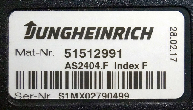Jungheinrich 51512991 | Drive controller AS2404 F index F sn. S1MX02790499 for E - وحدة تحكم الكتروني - معدات المناولة: صورة 2 Jungheinrich 51512991 | Drive controller AS2404 F index F sn. S1MX02790499 for E - وحدة تحكم الكتروني - معدات المناولة: صورة 2