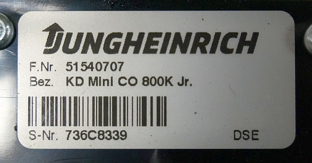 Jungheinrich 51540707 | Display KD mini Co 800K Jr. sn. 736C8339 - لوحة القيادة - معدات المناولة: صورة 3 Jungheinrich 51540707 | Display KD mini Co 800K Jr. sn. 736C8339 - لوحة القيادة - معدات المناولة: صورة 3