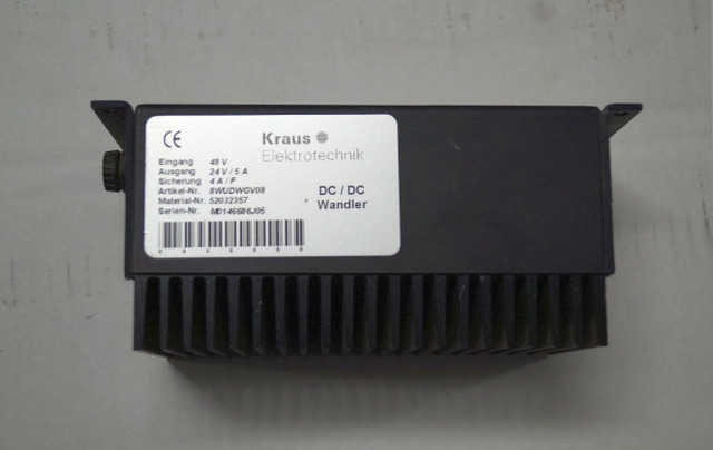 Jungheinrich 52032357 | Omvormer Transformer 48V -> 24V/5A for EKS310 sn. M01 Omvormer Transformer 48V -> 24V/5A for EKS310 sn. M0146686J05 - النظام الكهربائي - معدات المناولة: صورة 1 Jungheinrich 52032357 | Omvormer Transformer 48V -> 24V/5A for EKS310 sn. M01 Omvormer Transformer 48V -> 24V/5A for EKS310 sn. M0146686J05 - النظام الكهربائي - معدات المناولة: صورة 1