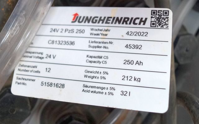 Jungheinrich unknown | Battery 24 2PZS250 year 2022 weight 212 kg sn. C81323536 - بطارية - معدات المناولة: صورة 4 Jungheinrich unknown | Battery 24 2PZS250 year 2022 weight 212 kg sn. C81323536 - بطارية - معدات المناولة: صورة 4