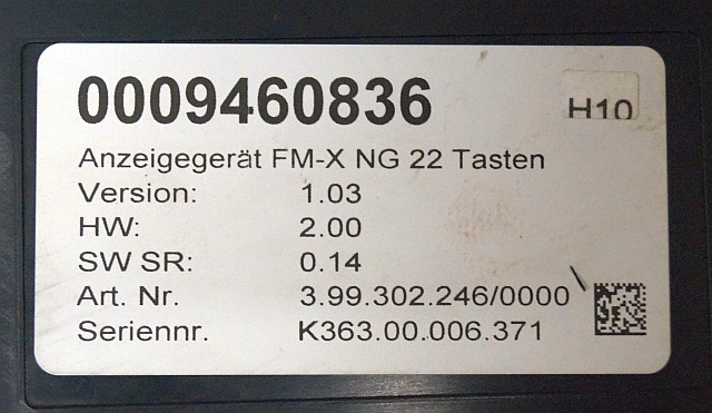 Still 0009460836 | Display V1.03 HW 2.00 Sw. 0.14 399302246/0000 sn K363.00.006 - لوحة القيادة - معدات المناولة: صورة 3 Still 0009460836 | Display V1.03 HW 2.00 Sw. 0.14 399302246/0000 sn K363.00.006 - لوحة القيادة - معدات المناولة: صورة 3