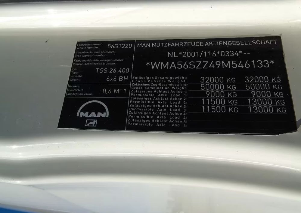 MAN TGS 26.400 6x6 – Wywrotka 3-stronna Meiller + Żuraw HIAB 166 E3 HIPRO – 429.222 km – Euro 4 - آليات: صورة 5 MAN TGS 26.400 6x6 – Wywrotka 3-stronna Meiller + Żuraw HIAB 166 E3 HIPRO – 429.222 km – Euro 4 - آليات: صورة 5