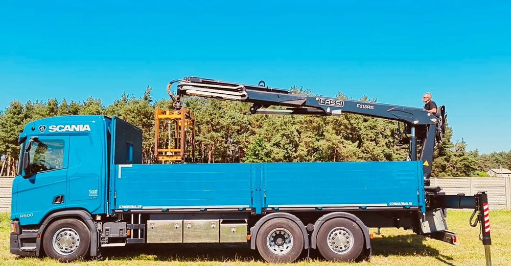 Scania R 500 6x2 z żurawiem Fassi F 215 AS – 2019 – Euro 6 –Retarder -Oś skrętna - Gotowa do pracy! - شاحنة كرين, شاحنات مسطحة: صورة 4 Scania R 500 6x2 z żurawiem Fassi F 215 AS – 2019 – Euro 6 –Retarder -Oś skrętna - Gotowa do pracy! - شاحنة كرين, شاحنات مسطحة: صورة 4