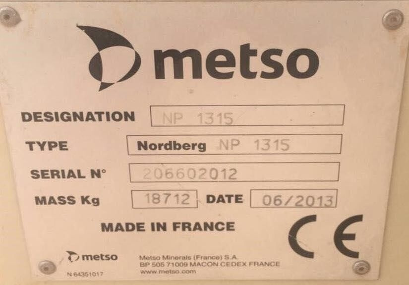 Metso NP1315 - كسارة التصادمية: صورة 2 Metso NP1315 - كسارة التصادمية: صورة 2