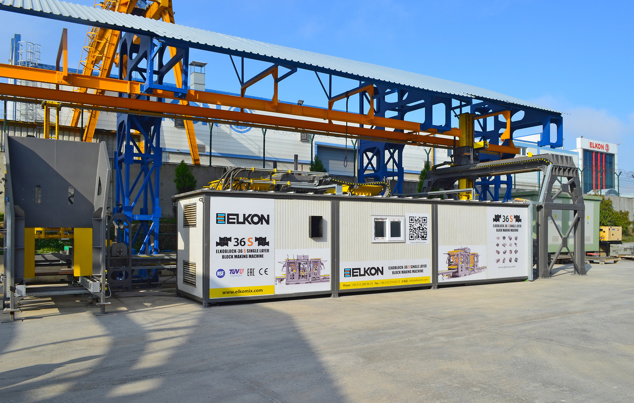 آلات البناء ELKON ELKOBLOCK-S36 FULLY AUTOMATIC SINGLE LAYER Concrete Block Machine: صورة 7