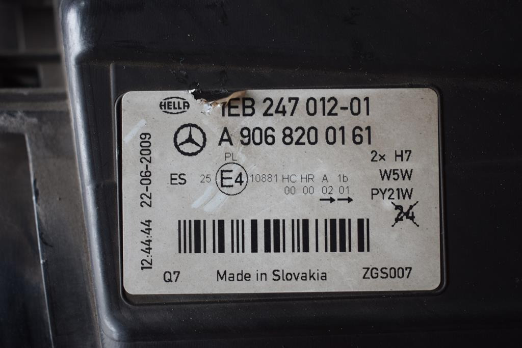 MERCEDES-BENZ SPRINTER 906 LEFT FRONT LIGHT - DRIVER - أضواء/ إضاءة - شاحنة: صورة 3 MERCEDES-BENZ SPRINTER 906 LEFT FRONT LIGHT - DRIVER - أضواء/ إضاءة - شاحنة: صورة 3