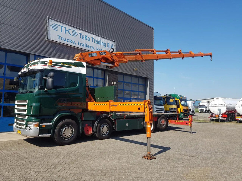 Scania R420 8x2 HIAB 800E-7 Hipro 80 ton/meter Winch Retarder - شاحنات مسطحة: صورة 1 Scania R420 8x2 HIAB 800E-7 Hipro 80 ton/meter Winch Retarder - شاحنات مسطحة: صورة 1