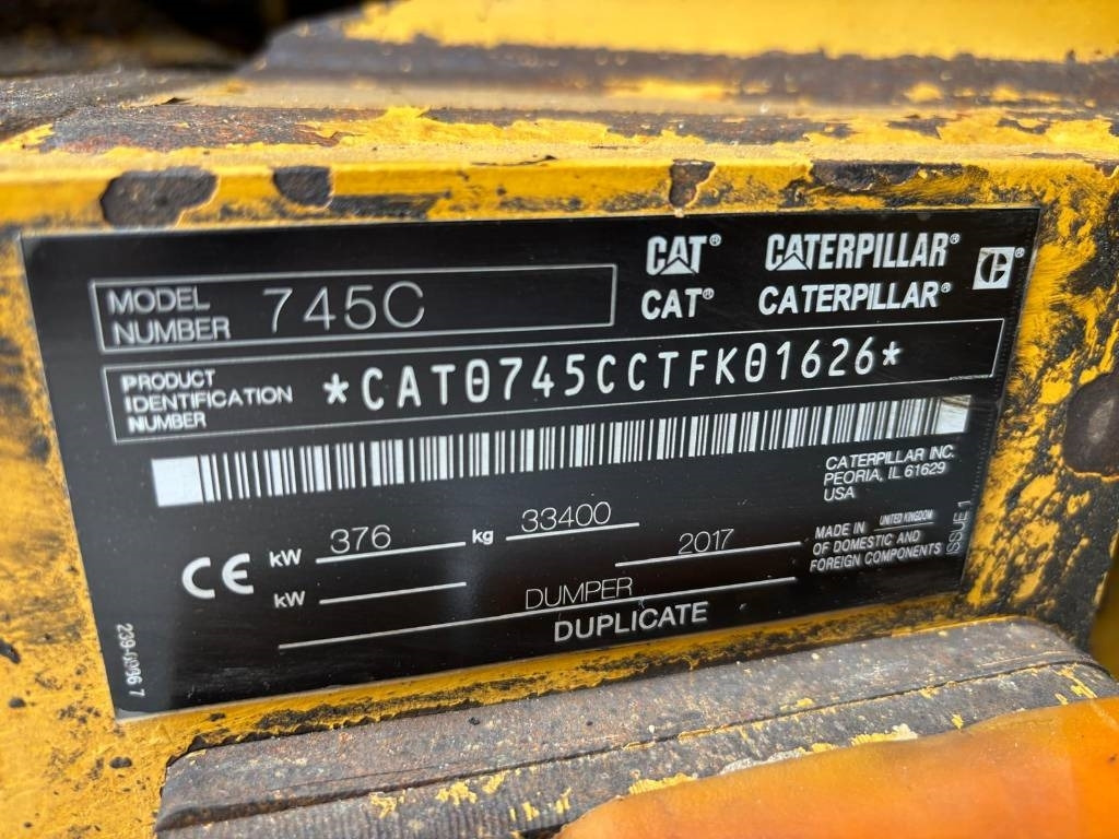 شاحنة قلاب مفصلية CAT 745 C: صورة 9