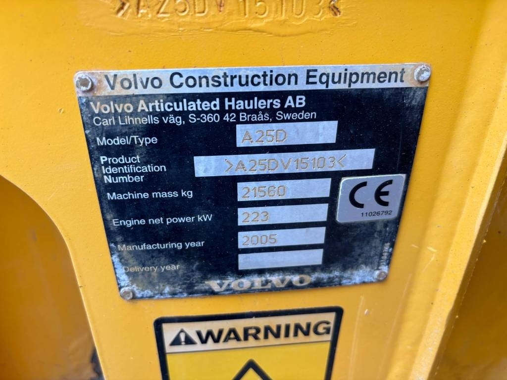 Volvo A 25 D (Under Preparation) - شاحنة قلاب مفصلية: صورة 3 Volvo A 25 D (Under Preparation) - شاحنة قلاب مفصلية: صورة 3
