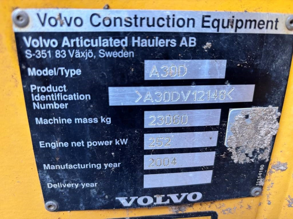 Volvo A 30 D (Under Preparation) - شاحنة قلاب مفصلية: صورة 4 Volvo A 30 D (Under Preparation) - شاحنة قلاب مفصلية: صورة 4