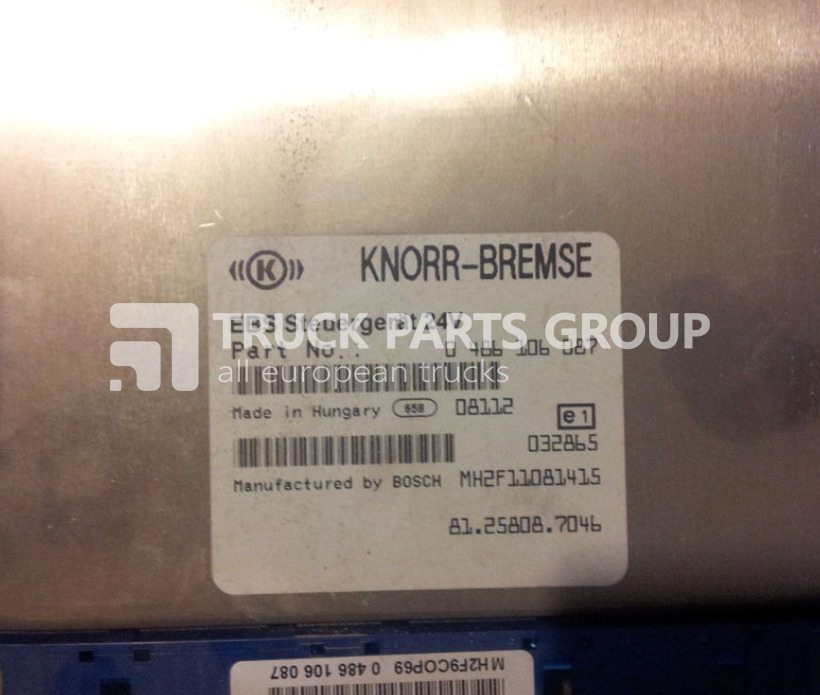 MAN TGA, TGX, Control unit EBS, EDC, ECU, 81258087026, 0486106071, 5/8 control unit - وحدة تحكم الكتروني - شاحنة: صورة 1 MAN TGA, TGX, Control unit EBS, EDC, ECU, 81258087026, 0486106071, 5/8 control unit - وحدة تحكم الكتروني - شاحنة: صورة 1
