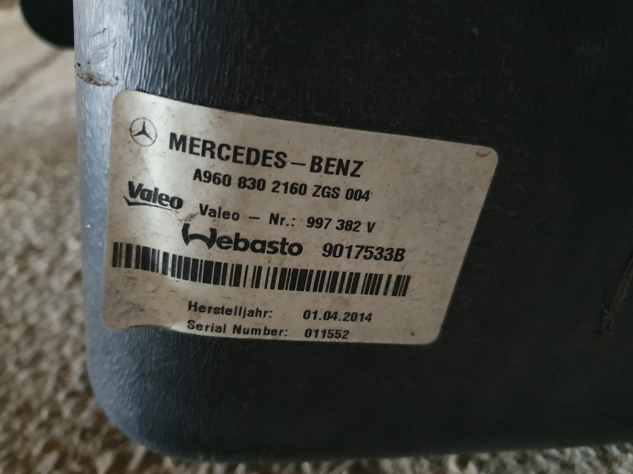 MERCEDES-BENZ Mercedes Benz Actros MP4 EURO6 emission WEBASTO, VALEO cab heater, AC control, additional heating control 9608302160, 9017533B - قطع غيار - شاحنة: صورة 2 MERCEDES-BENZ Mercedes Benz Actros MP4 EURO6 emission WEBASTO, VALEO cab heater, AC control, additional heating control 9608302160, 9017533B - قطع غيار - شاحنة: صورة 2