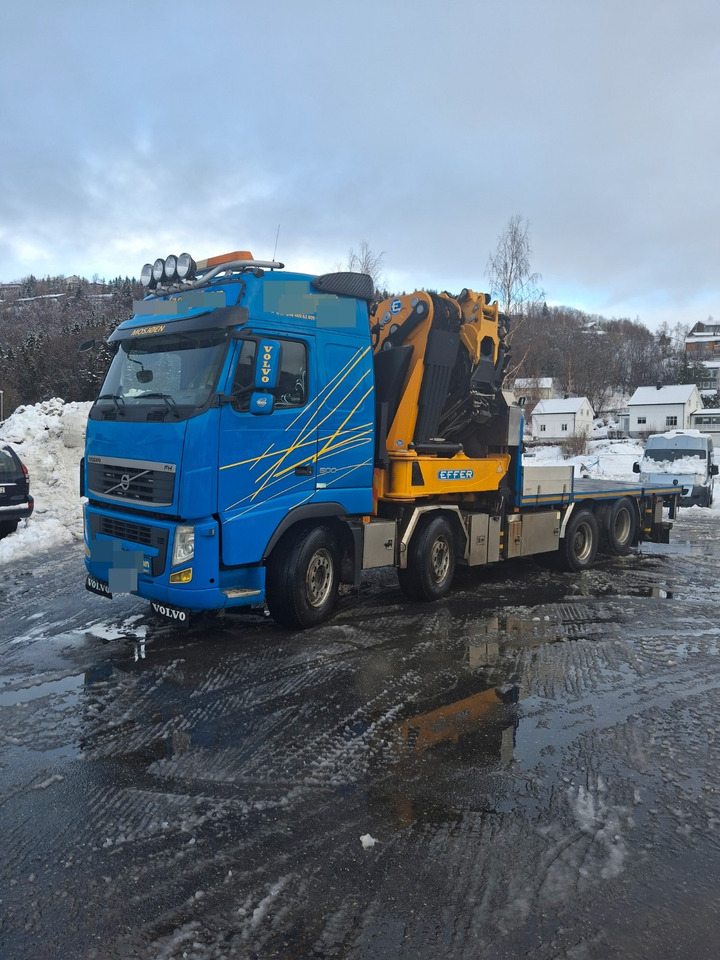 Volvo FH 500 8x2 Retarder Effer 955 S8 +JIB S8 Winch Only 160Tkm - شاحنات مسطحة, شاحنة كرين: صورة 1 Volvo FH 500 8x2 Retarder Effer 955 S8 +JIB S8 Winch Only 160Tkm - شاحنات مسطحة, شاحنة كرين: صورة 1