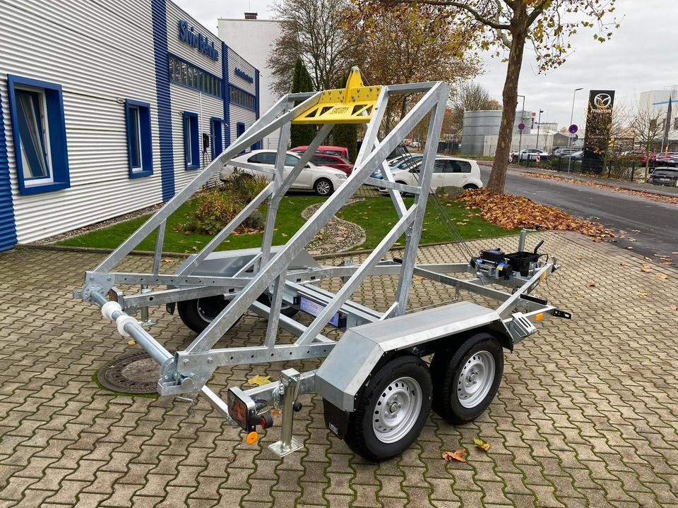 مقطورة بكرة الكابل Vermietung / Kabelanhänger 3500KG E-Winde / Nutzlast 2825KG / Kabeltrommel-Anhänger / Glasfaser/ 3 Tage: صورة 10