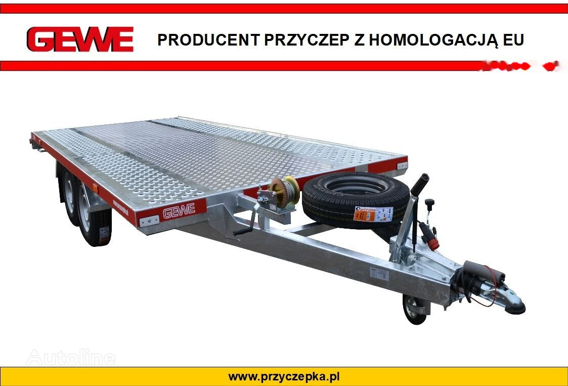 Gewe Laweta L3500 C/3, 5 metrowa, płaska podłoga - مقطورة شحن نقل السيارات: صورة 1 Gewe Laweta L3500 C/3, 5 metrowa, płaska podłoga - مقطورة شحن نقل السيارات: صورة 1