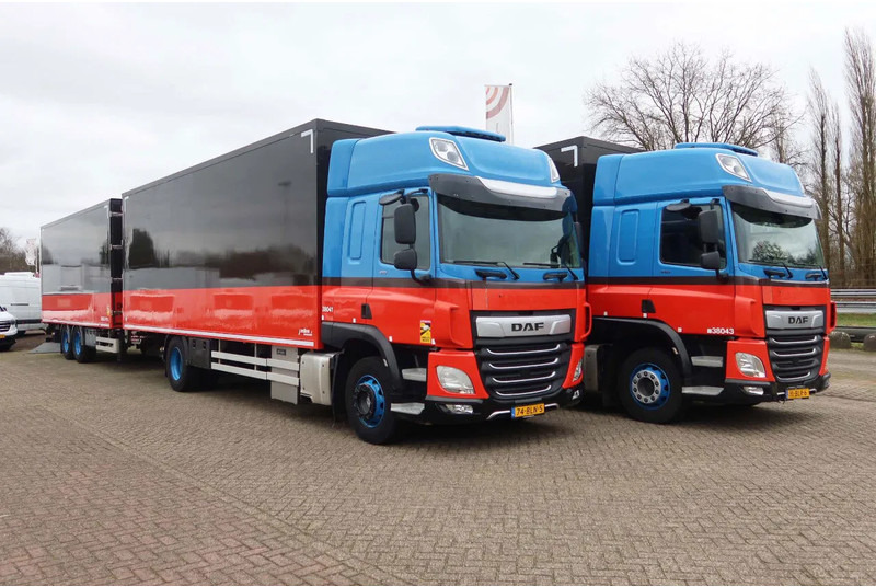 DAF CF 410 Bakwagen+Trailer met klep 2.000 kg. 6 Stuks in voorraad. Price 49.500,-- euro netto. - شاحنة مقفلة: صورة 2 DAF CF 410 Bakwagen+Trailer met klep 2.000 kg. 6 Stuks in voorraad. Price 49.500,-- euro netto. - شاحنة مقفلة: صورة 2
