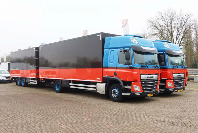 DAF CF 410 Bakwagen + trailer 2x Dhollandia 2000 KG klep - شاحنة مقفلة: صورة 2 DAF CF 410 Bakwagen + trailer 2x Dhollandia 2000 KG klep - شاحنة مقفلة: صورة 2