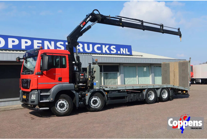 MAN TGS 35.360 8X2 Euro 6 Oprijwagen + HIAB 228 E 3 kraan. Radio grafisch + winch - شاحنة كرين: صورة 1 MAN TGS 35.360 8X2 Euro 6 Oprijwagen + HIAB 228 E 3 kraan. Radio grafisch + winch - شاحنة كرين: صورة 1