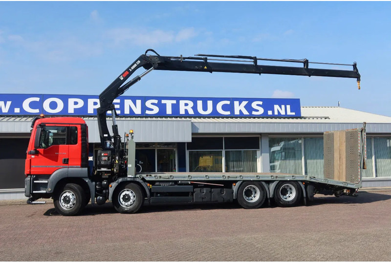 شاحنة نقل سيارات شاحنة, شاحنة كرين MAN TGS 35.360 8x2 Oprijwagen + HIAB 228 E 3 kraan. Radio grafisch + winch: صورة 15