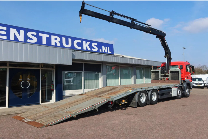 MAN TGS 35.360 8x2 Oprijwagen + HIAB 228 E 3 kraan. Radio grafisch + winch - شاحنة نقل سيارات شاحنة, شاحنة كرين: صورة 3 MAN TGS 35.360 8x2 Oprijwagen + HIAB 228 E 3 kraan. Radio grafisch + winch - شاحنة نقل سيارات شاحنة, شاحنة كرين: صورة 3