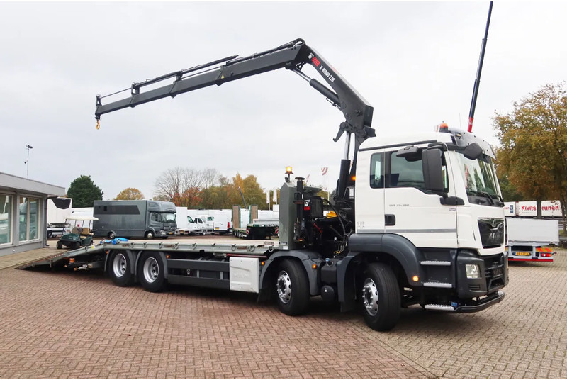 MAN TGS 35.360 Kraanwagen + oprijwagen Hiab 228 E3 - شاحنة كرين: صورة 2 MAN TGS 35.360 Kraanwagen + oprijwagen Hiab 228 E3 - شاحنة كرين: صورة 2