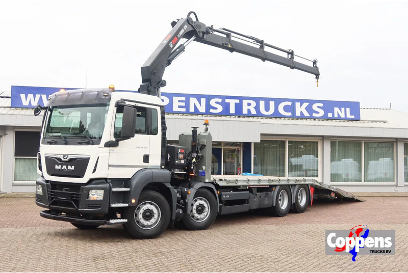 MAN TGS 35.360 Oprijwagen + HIAB 228 E3 Kraan 8x2 - شاحنة نقل سيارات شاحنة: صورة 1 MAN TGS 35.360 Oprijwagen + HIAB 228 E3 Kraan 8x2 - شاحنة نقل سيارات شاحنة: صورة 1