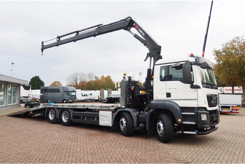 MAN TGS 35.360 Oprijwagen + HIAB 228 E3 Kraan 8x2 - شاحنة نقل سيارات شاحنة: صورة 2 MAN TGS 35.360 Oprijwagen + HIAB 228 E3 Kraan 8x2 - شاحنة نقل سيارات شاحنة: صورة 2