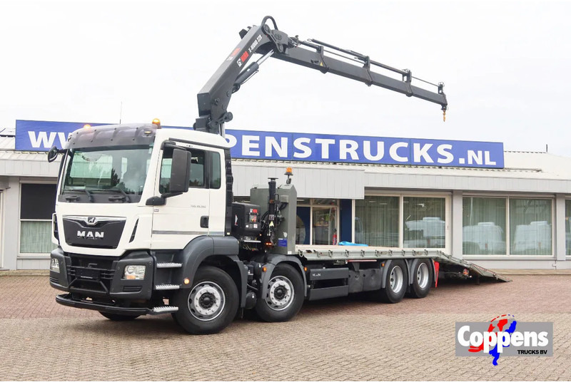 MAN TGS 35.360 Oprijwagen + HIAB 228 E3 Kraan 8x2 - شاحنة نقل سيارات شاحنة: صورة 1 MAN TGS 35.360 Oprijwagen + HIAB 228 E3 Kraan 8x2 - شاحنة نقل سيارات شاحنة: صورة 1