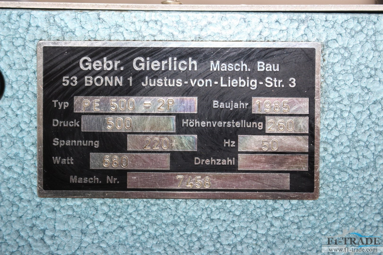 آلات الطباعة Gierlich PE-500 2P: صورة 6 آلات الطباعة Gierlich PE-500 2P: صورة 6