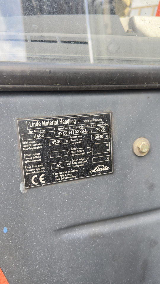 رافعة شوكية ديزل LINDE H45D: صورة 7