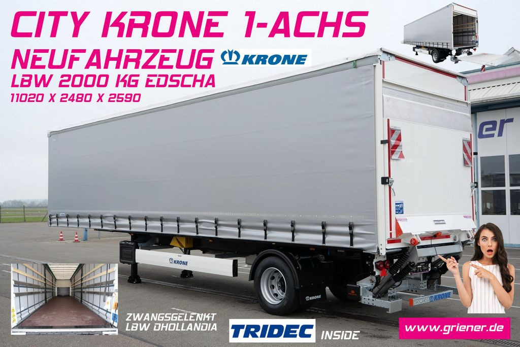 Krone SEP 10 CITY GARDINE KRONE 1-achs TRIDEC LBW - نصف مقطورة ستارة: صورة 1 Krone SEP 10 CITY GARDINE KRONE 1-achs TRIDEC LBW - نصف مقطورة ستارة: صورة 1