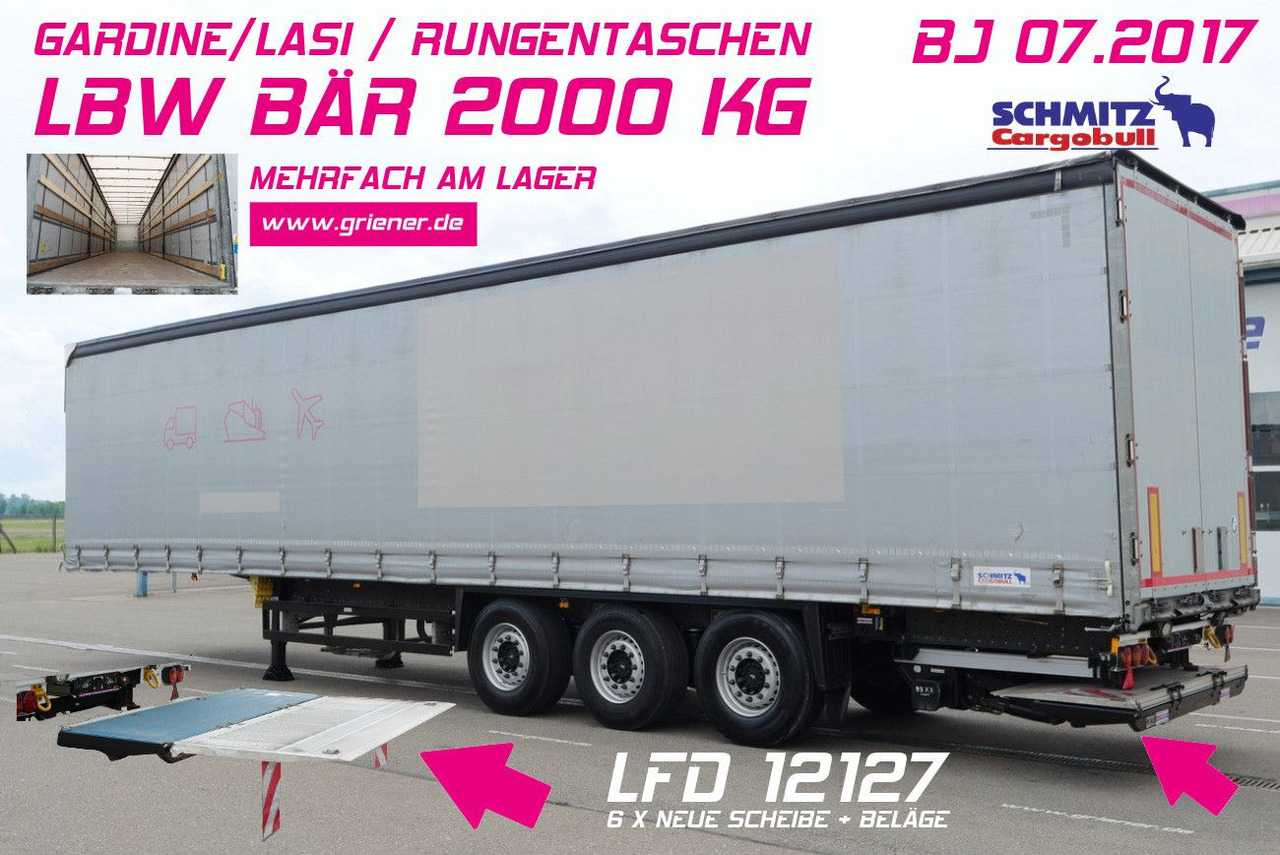 Schmitz Cargobull SCS 24/ LBW 2000 kg / RUNGENTASCHEN / HUBDACH - نصف مقطورة ستارة: صورة 1 Schmitz Cargobull SCS 24/ LBW 2000 kg / RUNGENTASCHEN / HUBDACH - نصف مقطورة ستارة: صورة 1