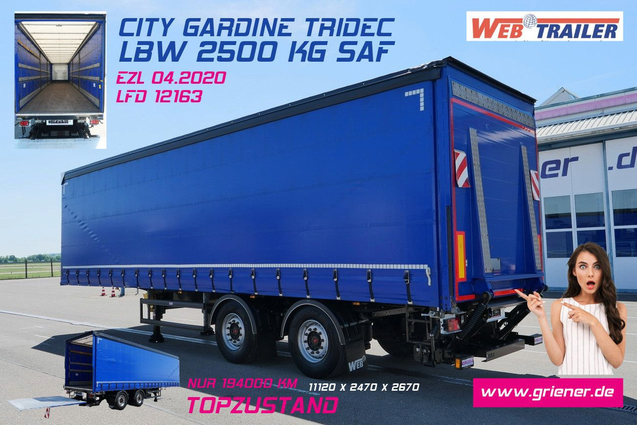 Web-Trailer LPRS 18 / CITY TRIDEC /GARDINE/LBW 2500 kg/SAF - نصف مقطورة ستارة: صورة 1 Web-Trailer LPRS 18 / CITY TRIDEC /GARDINE/LBW 2500 kg/SAF - نصف مقطورة ستارة: صورة 1