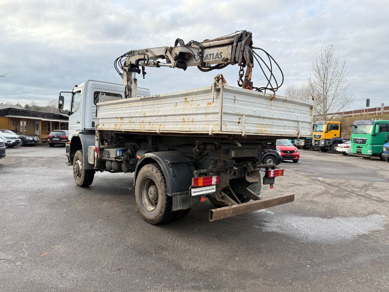 شاحنة قلاب, شاحنة كرين Mercedes-Benz Atego  1828  4x4 Kipper-Kran Atlas: صورة 7
