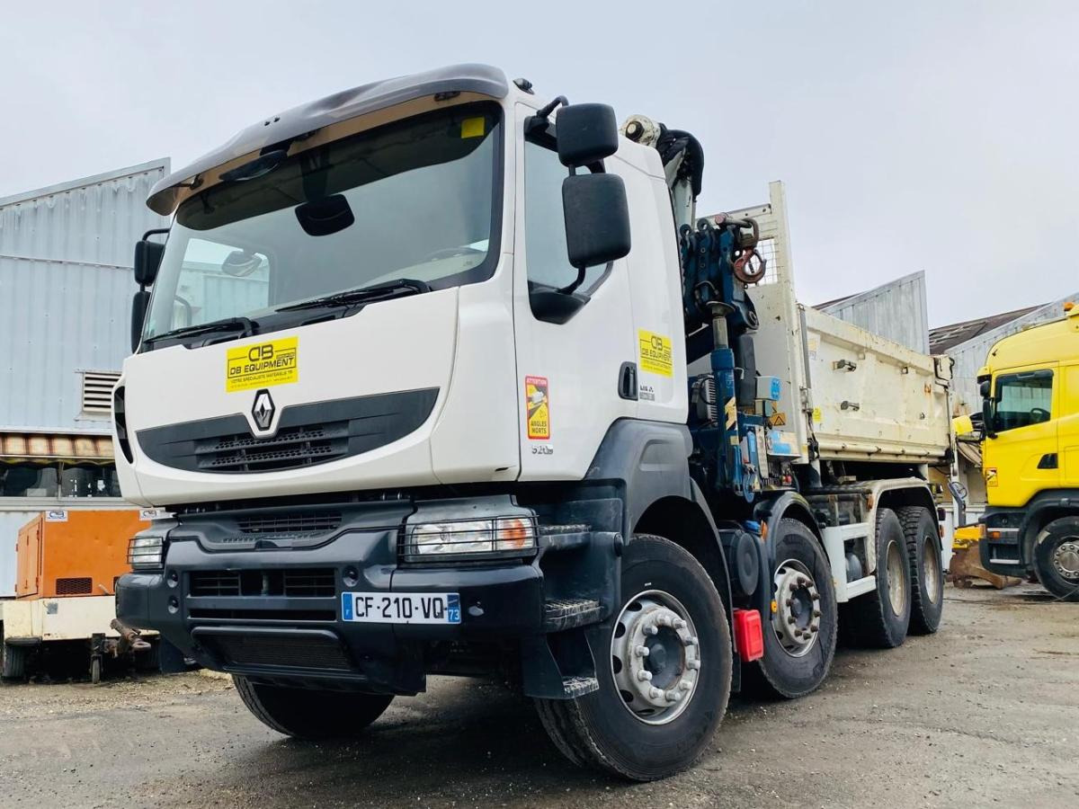 شاحنة قلاب Renault Kerax 8x4 520 BIBENNE CIF GRUE CORMACH: صورة 8