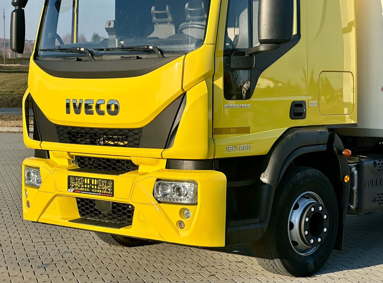 شاحنة الفريزر IVECO EUROCARGO 160-280 / CHŁODNIA / 6.1 M DŁUGOŚCI / 15 EUROPALET / AUTOMAT / SYPIALKA / NISKI PRZEBIEG / 16 TON DMC / CARRIER SPALINOWO - ELEKTRYCZNY / 2018 ROK: صورة 12