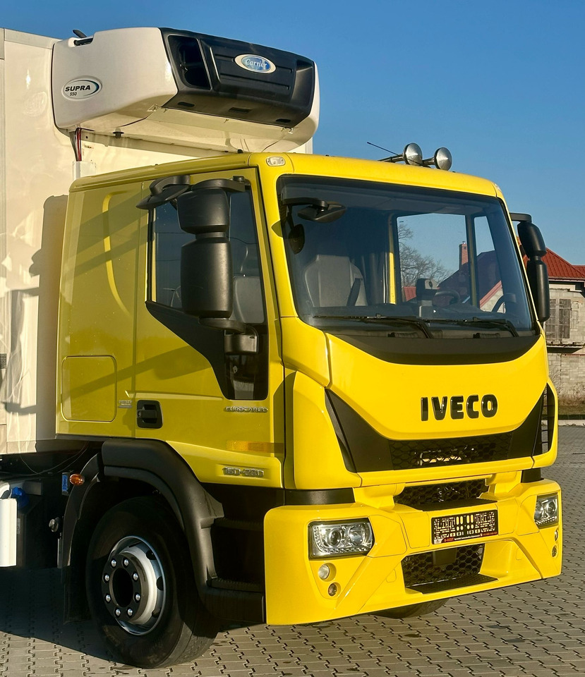 شاحنة الفريزر IVECO EUROCARGO 160-280 / CHŁODNIA / 6.1 M DŁUGOŚCI / 15 EUROPALET / AUTOMAT / SYPIALKA / NISKI PRZEBIEG / 16 TON DMC / CARRIER SPALINOWO - ELEKTRYCZNY / 2018 ROK: صورة 6
