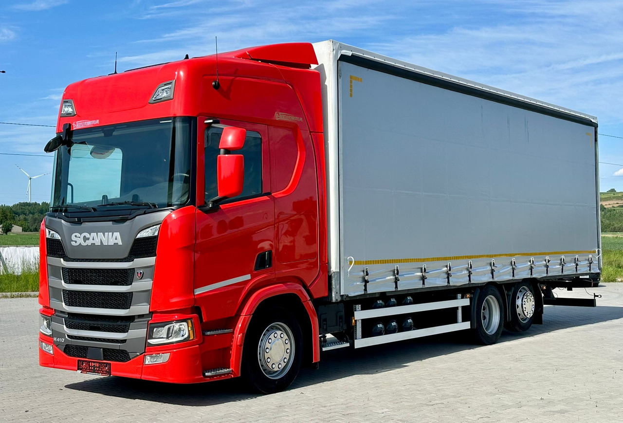 SCANIA R410 / FIRANKA / 21 EUROPALET / 8.5 M DŁUGOŚCI / 6x2 / PODWIESZA - شاحنة ستارة: صورة 2 SCANIA R410 / FIRANKA / 21 EUROPALET / 8.5 M DŁUGOŚCI / 6x2 / PODWIESZA - شاحنة ستارة: صورة 2