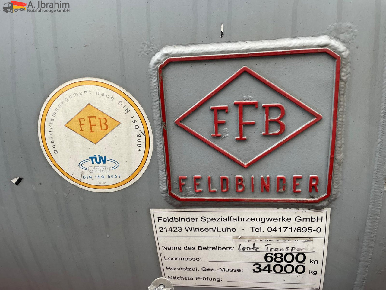 بلكر Feldbinder KIP 57.3 Kippsilo 57 m³ | Scheibenbremse | 24V Hydraulik: صورة 15 بلكر Feldbinder KIP 57.3 Kippsilo 57 m³ | Scheibenbremse | 24V Hydraulik: صورة 15