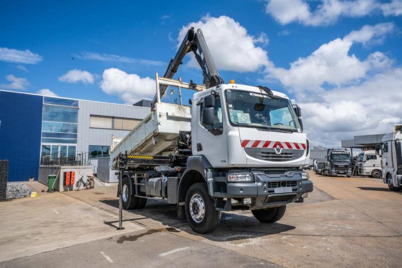 Renault KERAX 370 DXI + TRI BENNE+HIAB 16t/m + 2 EXT - شاحنة قلاب, شاحنة كرين: صورة 2 Renault KERAX 370 DXI + TRI BENNE+HIAB 16t/m + 2 EXT - شاحنة قلاب, شاحنة كرين: صورة 2