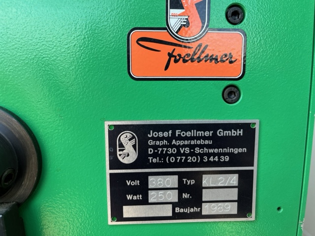 Foellmer KL 2/4 - آلات الطباعة: صورة 4 Foellmer KL 2/4 - آلات الطباعة: صورة 4