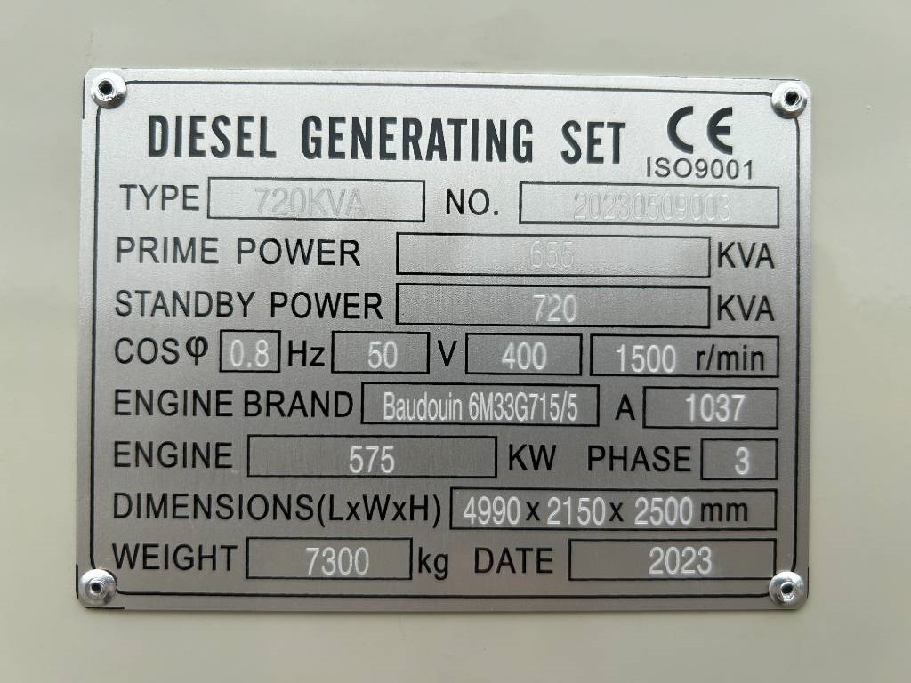 Baudouin 6M33G715/5 - 720 kVA Generator - DPX-19879.1 - مجموعة المولدات: صورة 4 Baudouin 6M33G715/5 - 720 kVA Generator - DPX-19879.1 - مجموعة المولدات: صورة 4