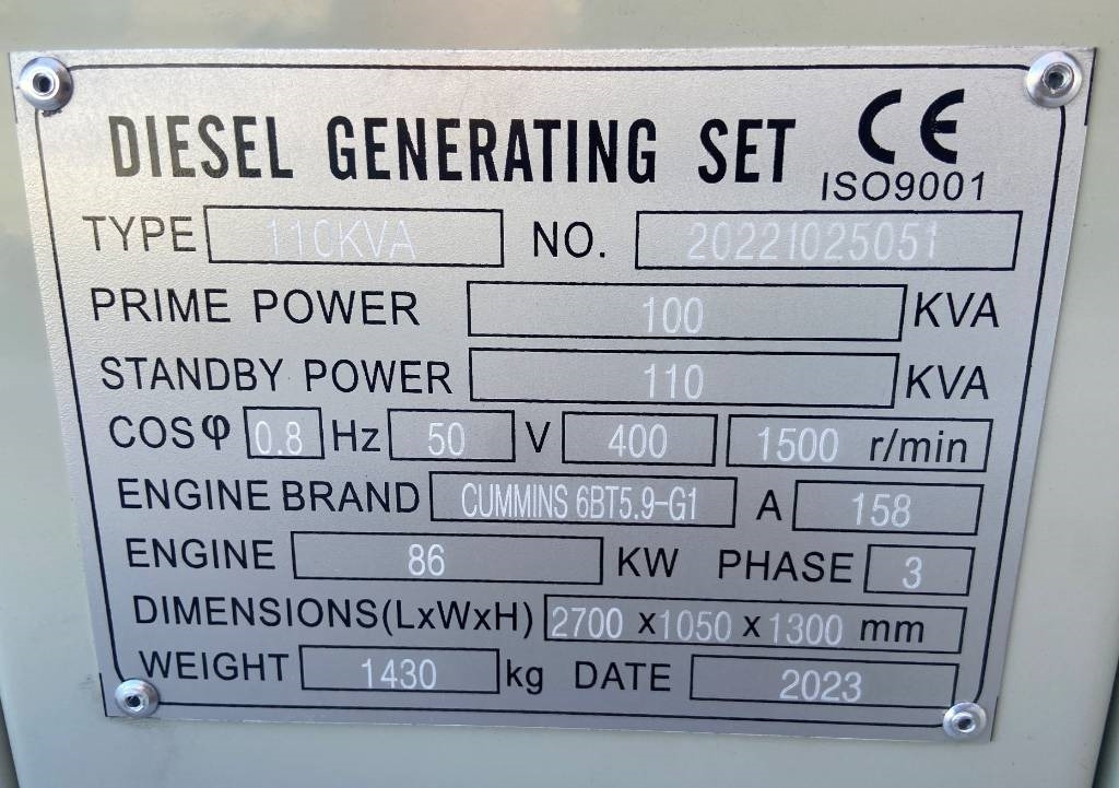 Cummins 6BT5.9-G2 - 110 kVA Generator - DPX-19835 - مجموعة المولدات: صورة 4 Cummins 6BT5.9-G2 - 110 kVA Generator - DPX-19835 - مجموعة المولدات: صورة 4