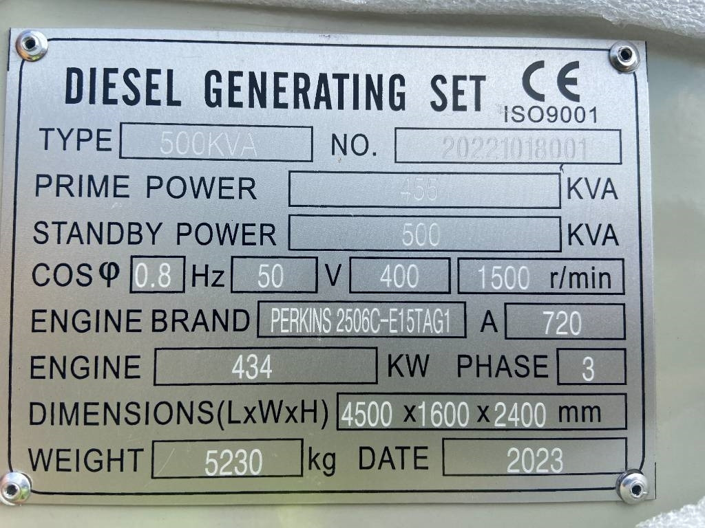 Perkins 2506C-E15TAG1 - 500kVA Surplus genset- DPX-19813-6 - مجموعة المولدات: صورة 4 Perkins 2506C-E15TAG1 - 500kVA Surplus genset- DPX-19813-6 - مجموعة المولدات: صورة 4