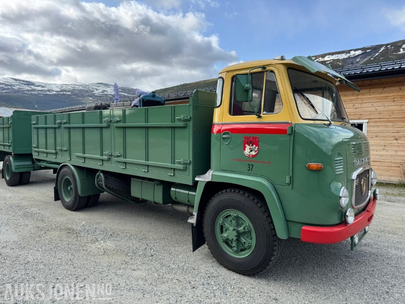 1966 Scania LBS 76 komplett sett med bil og henger selges fra bilmuseum. - شاحنات مسطحة: صورة 4 1966 Scania LBS 76 komplett sett med bil og henger selges fra bilmuseum. - شاحنات مسطحة: صورة 4